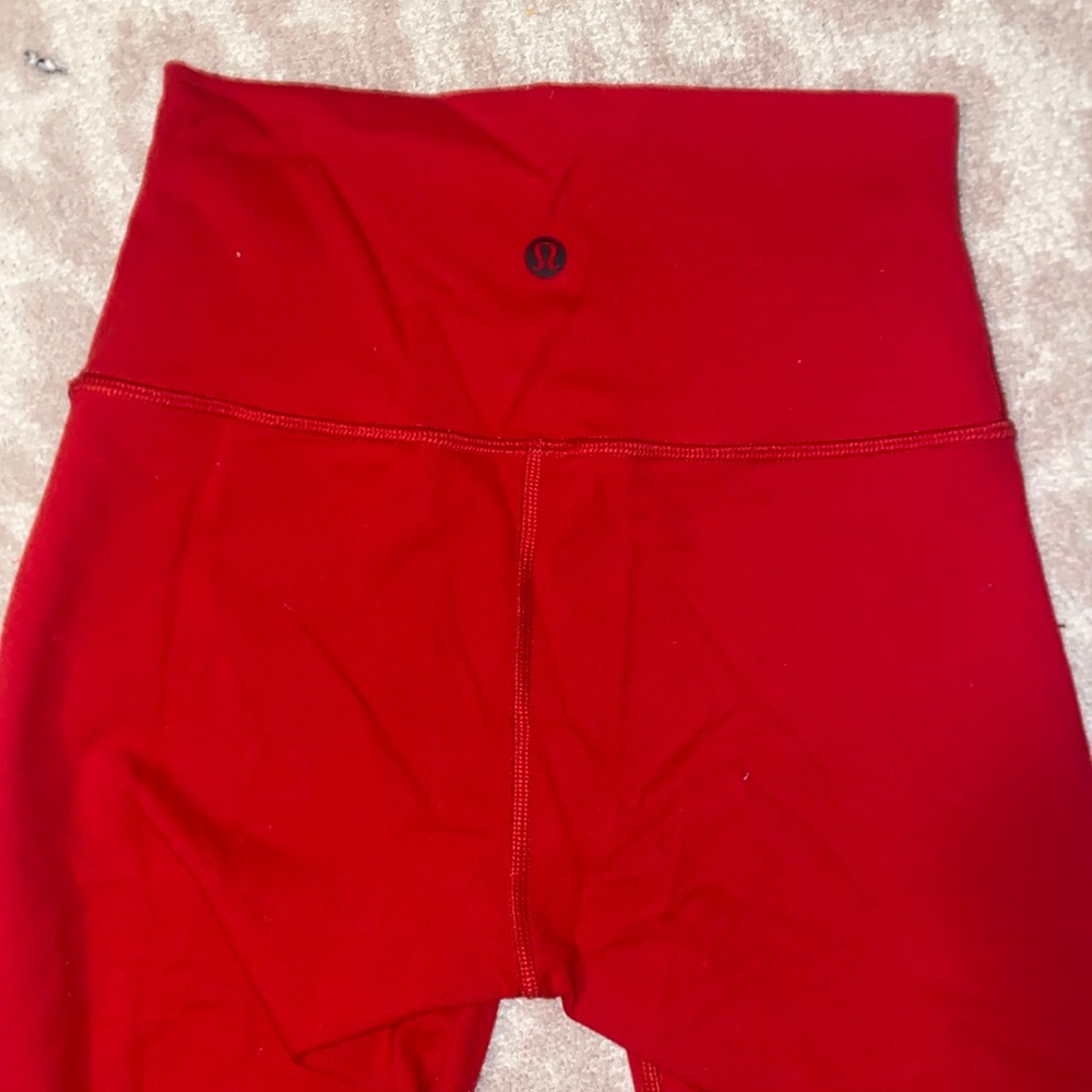 red lulu pants their to small for me.